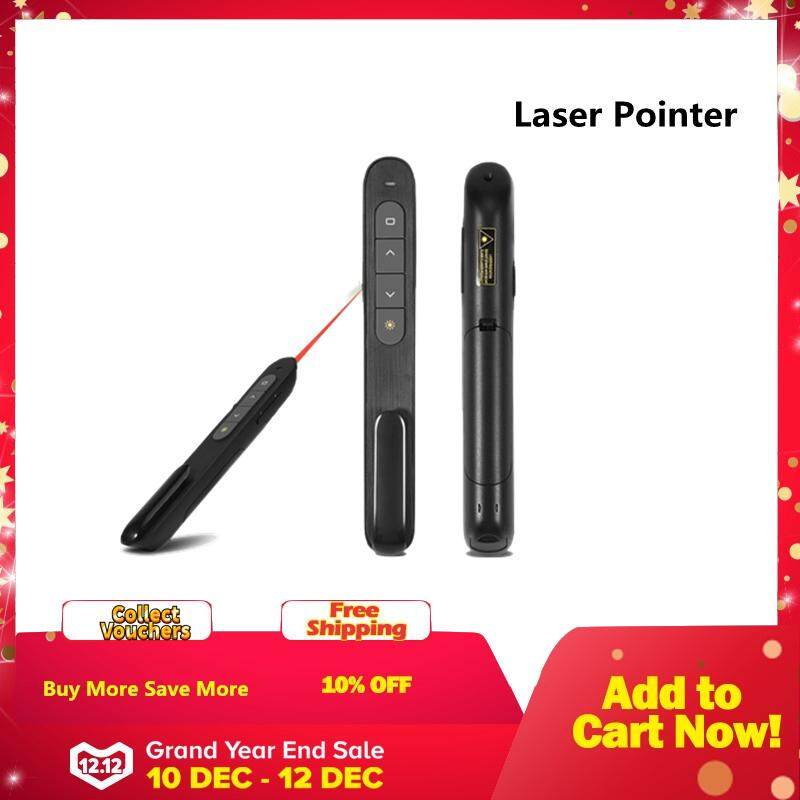 Justgogo 2.4 USB Nirkabel GHz Power Point PPT Pengendali Jarak Jauh Pena Balik Presentasi Laser Pointer Pena Klik-Intl