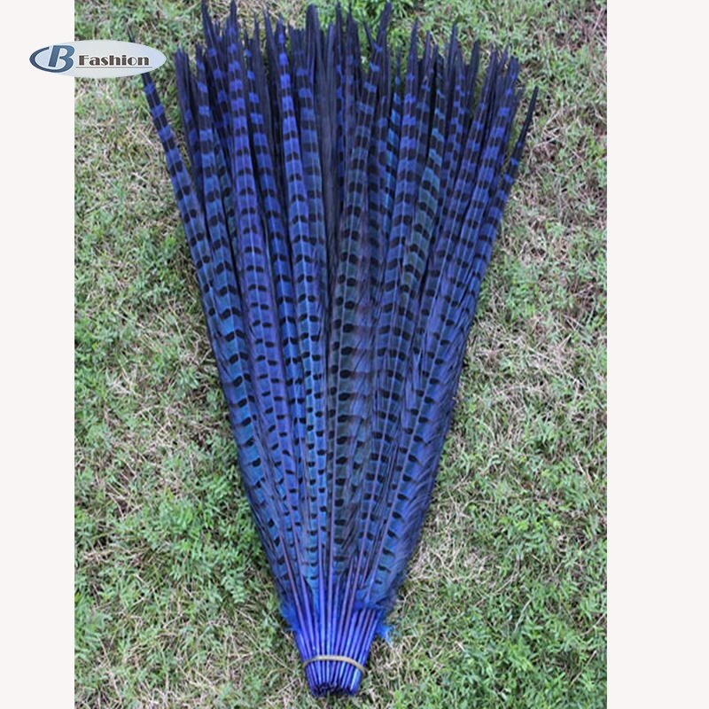 B-F 10 Root Beautiful Pheasant Feather Multicolor Handwork Ornaments 30-35cm