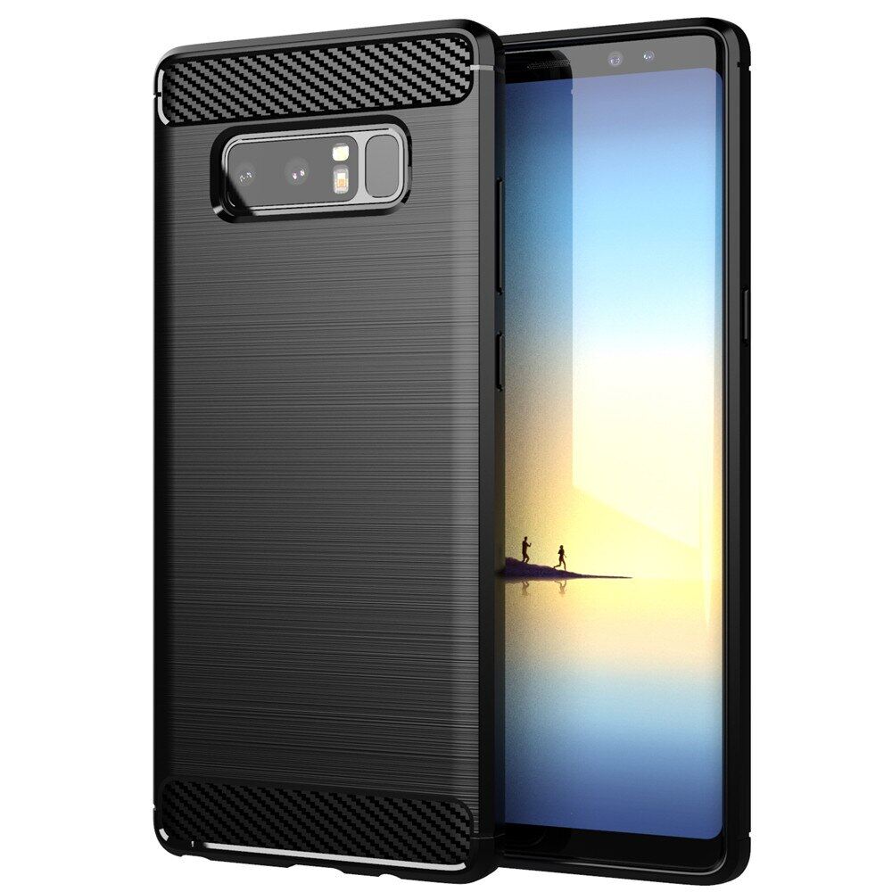 For Samsung Galaxy Note 8 Phone Case, Silicone Protection Shock Absorption Cover and Carbon Fiber Design Casing
