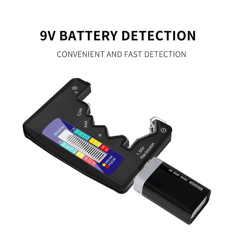 BT-886 Portable Battery Capacity Indicator Compact Size Lithium Battery Level Tester Digital Display Battery Voltage Meter Battery Volt Monitor Detector
