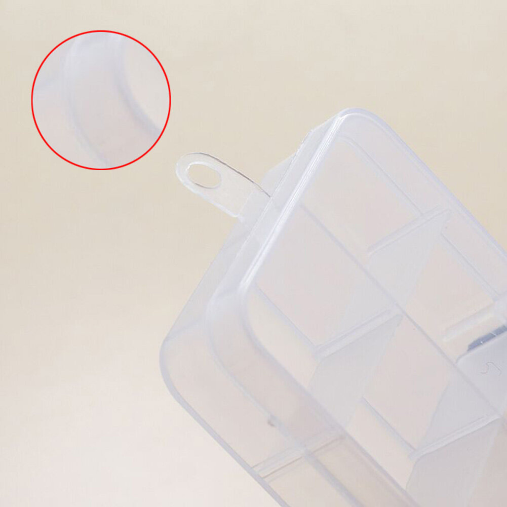 BEAUTYBIGBANG 1PC Storage boxes Slots Adjustable packaging transparent Tool Case Craft Organizer box jewelry accessories
