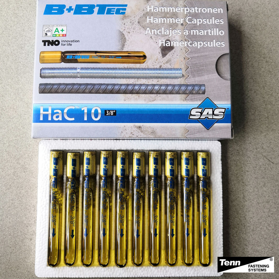 TENN B+BTEC Chemical Capsule Anchor HAC10. HAC 10 hammerin anchors