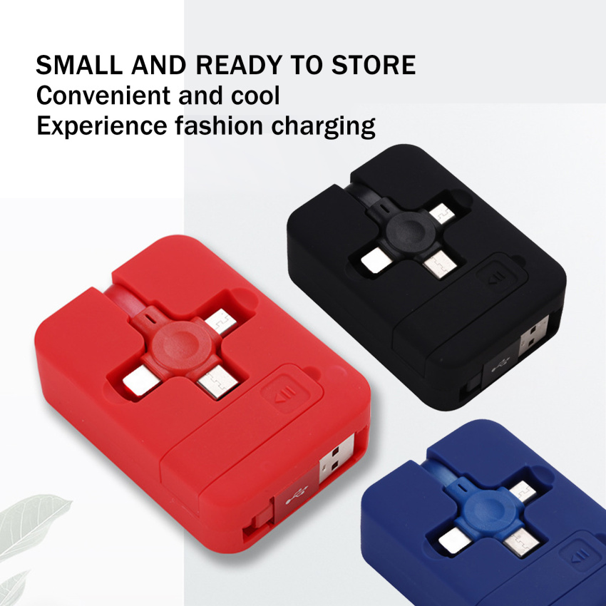 Home Telescopic Storage Bracket Three-In-One Charging Cable, Data Transmission Data Cable