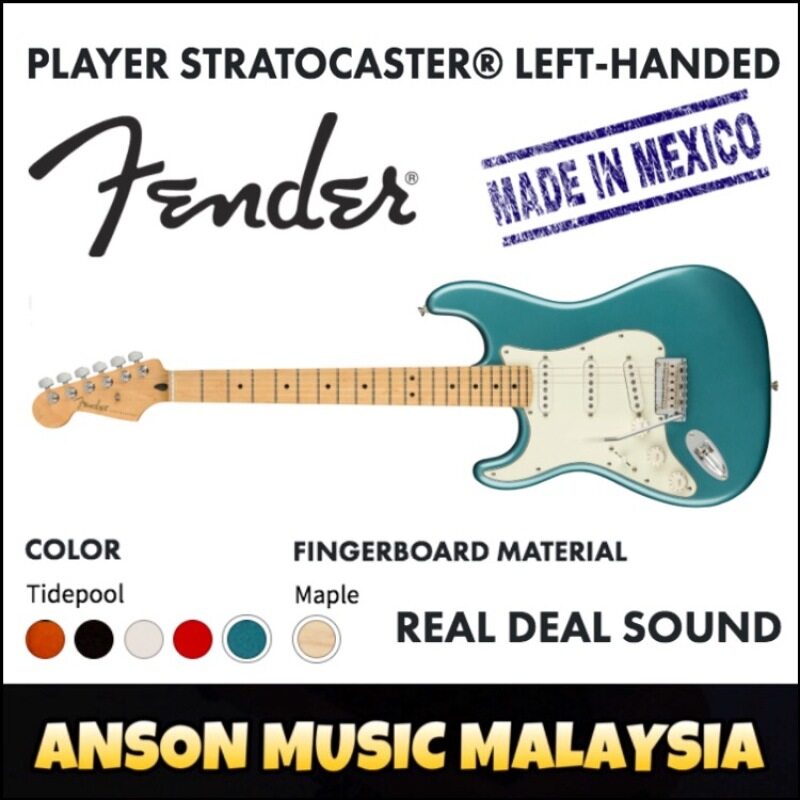 Fender Player Stratocaster Left-Handed, Maple Fingerboard, Tidepool Malaysia