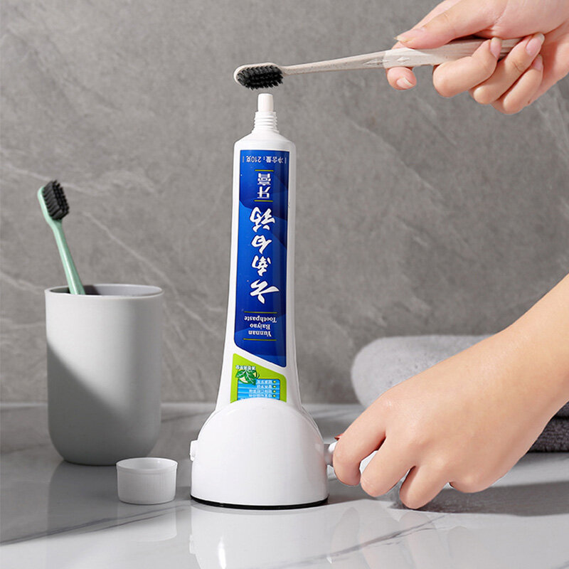 1 Cái Phụ Kiện Phòng Tắm Mới Kem Đánh Răng Ép Kem Đánh Răng Dispenser Ống Ép Sữa Rửa Mặt Báo Chí Cán Chủ Cho Trẻ Em