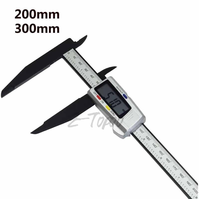 300Mm 200 Electronic Digital Caliper LCD Plastic Vernier Caliper Long Jaw Micrometer Inner Outer Diameter Gauge Measu Tools