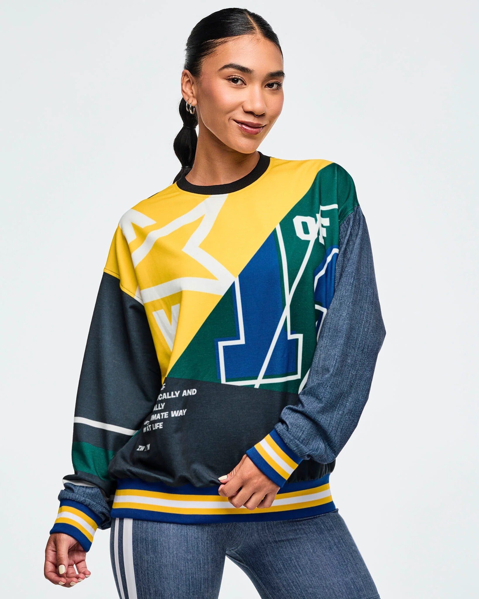 New Arrived Zumba Wear Fitness Dancing Zumba ZW Oversized Pullover