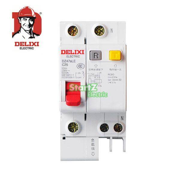 DELIXI DZ47sLE Circuit Breaker 1P+N RCBO RCD 6A 10A 16A 20A 25A 32A 40A 50A 63A