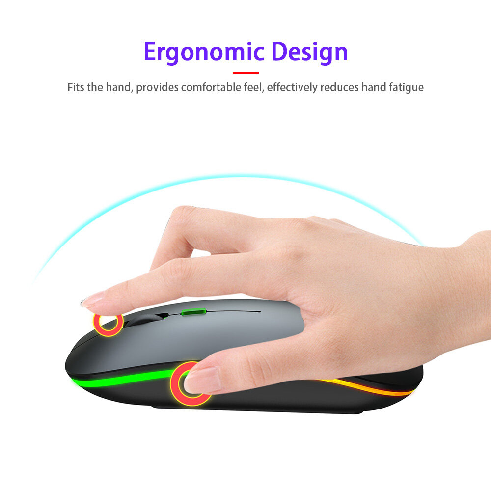 Chuột Không Dây Siêu Mỏng M40 Chuột Không Dây Sạc Được 2.4G, Thiết Kế Công Thái Học, 3 DPI Có Thể Điều Chỉnh Màu Đen