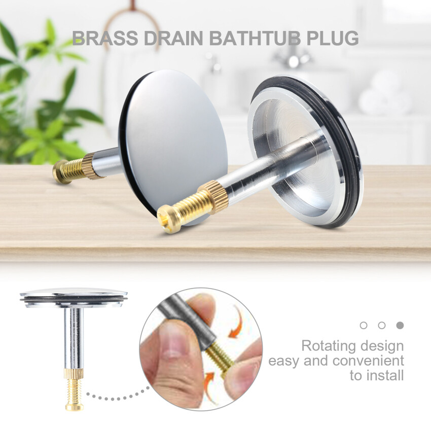 1pc 44mm Bathtub Plug Replacement Bath Pop Up Waste Plug Only Flat Seal Brass Bathroom Tub Drain Drainer Strainer Lowest Price
