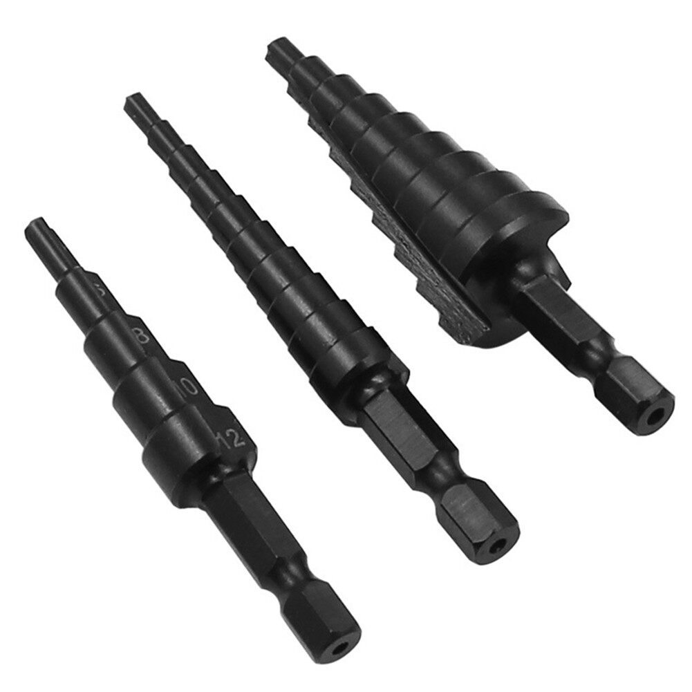 Practical Step Drill Bit Black HSS Steel Durable High Quality Practical