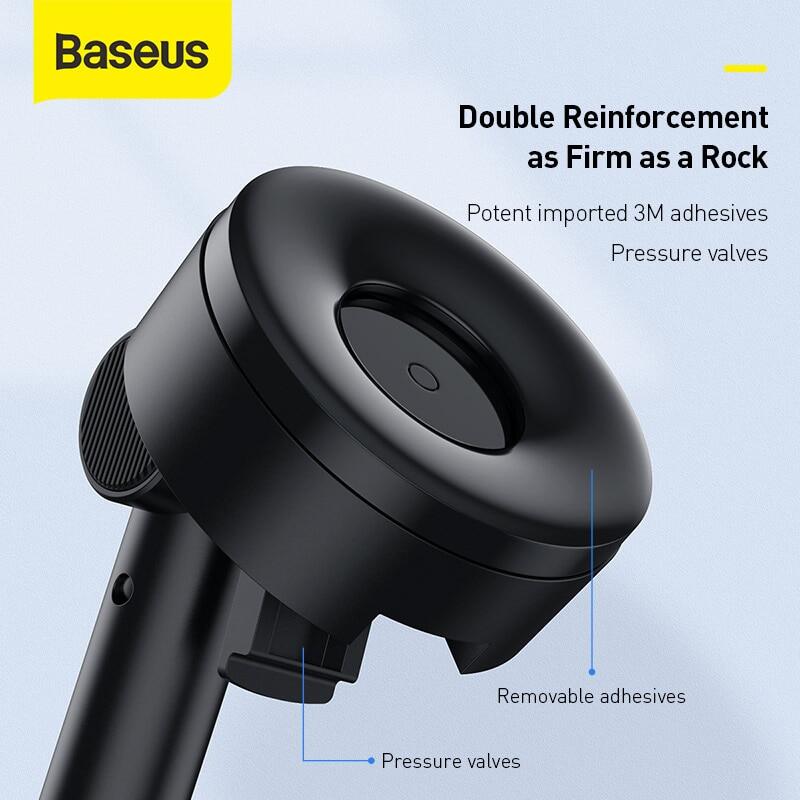 Baseus Trọng Lực Rơi Di Động Giá Để Điện Thoại Xe Núm Hút Cao Su Linh Hoạt Chân Đế IPhone 11 Pro Huawei Samsung Xiaomi Vivo Khuôn Đỡ Điện Thoại Thông Minh