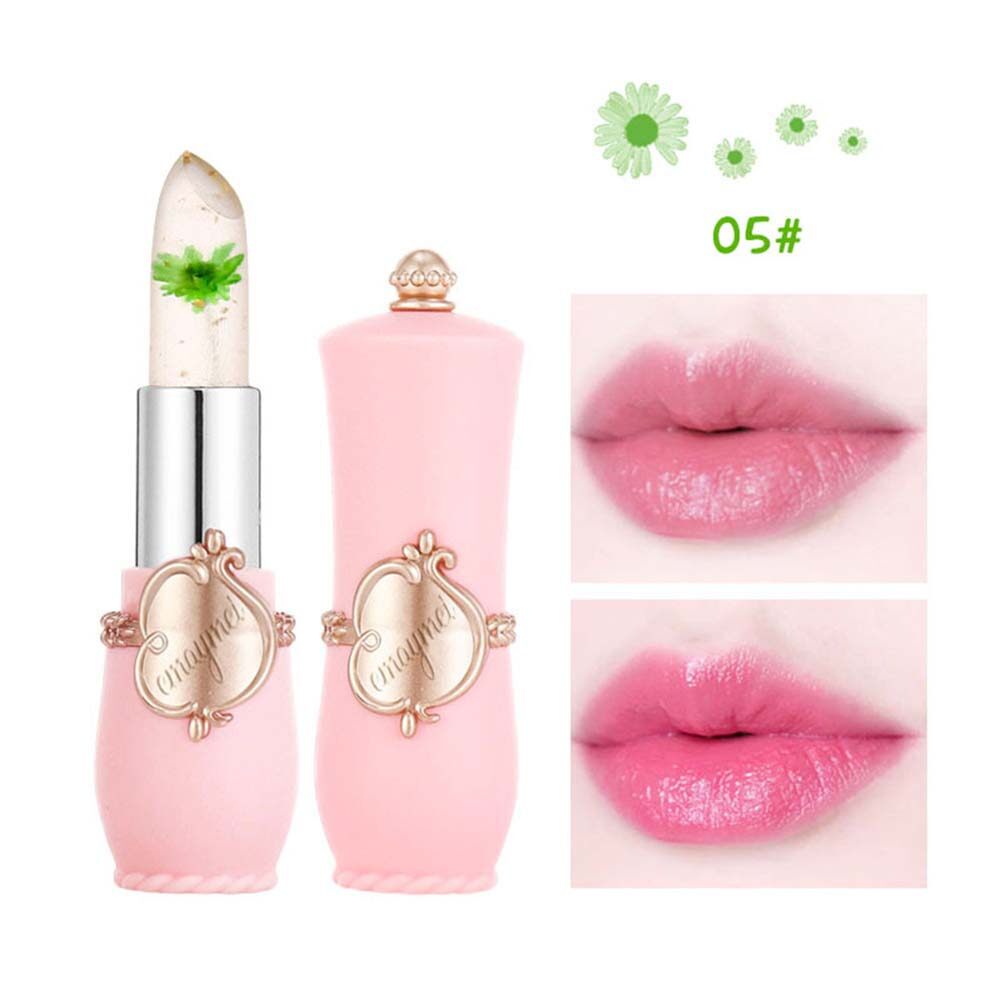 BEAUTYBIGBANG Moisturizing Long Lasting Flower Crystal Jelly Lipstick Magic Temperature Color Changing Lip Makeup