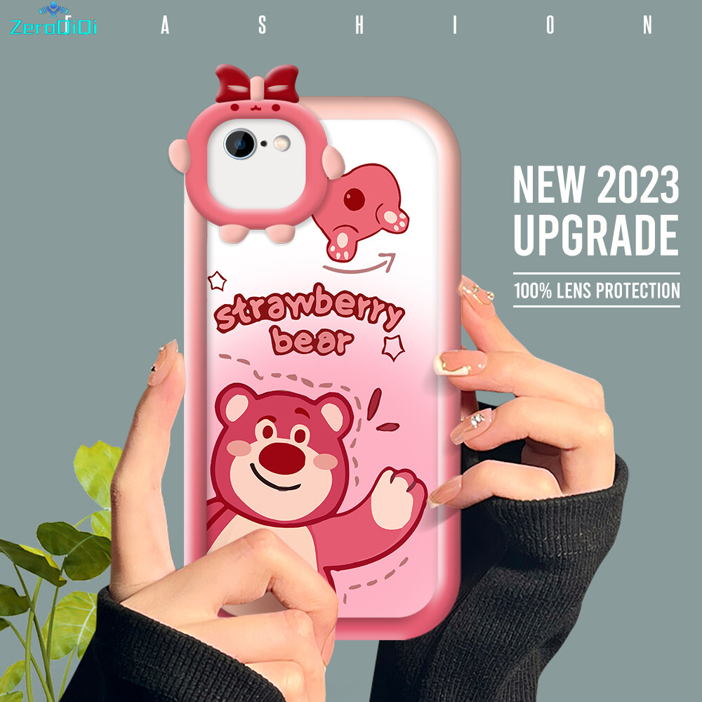 ZeroQiQi Casing Case For iPhone 6 iPhone 6S iPhone 7 Plus iPhone 8 Plus iPhone X iPhone XS iPhone XS MAX Case Cute Lotso Bear Pattern Phone Case Monster Lens Phone Shell Soft Protective Cover Shockproof Cellphone Casing