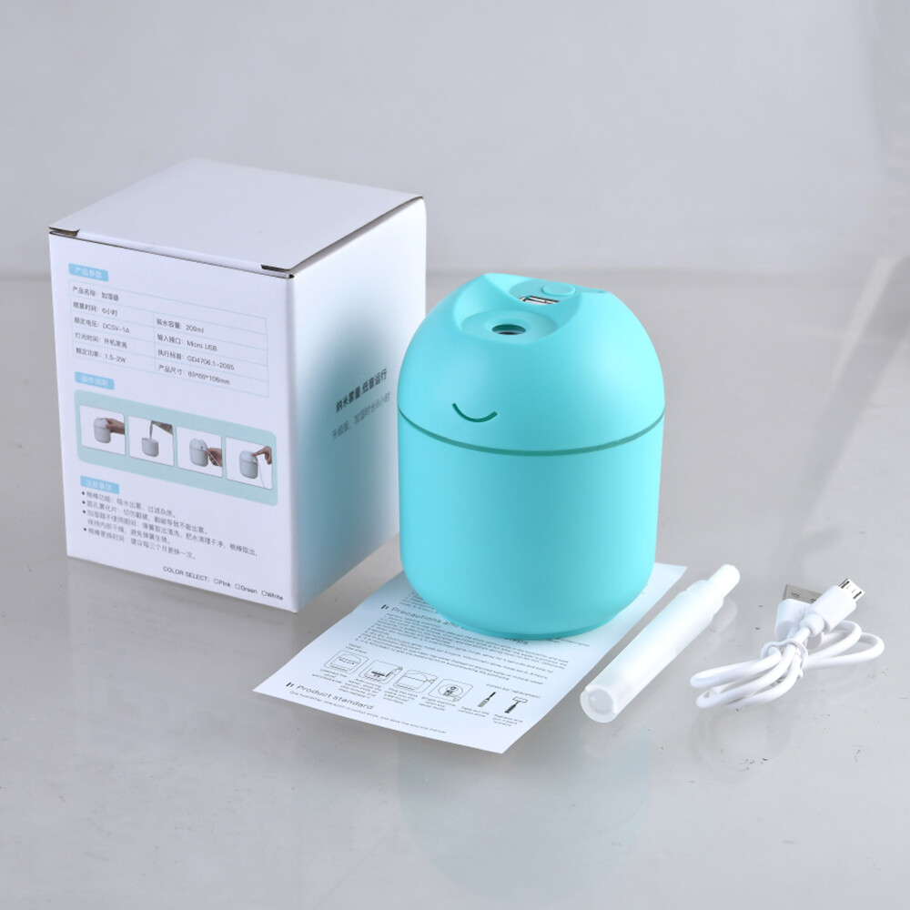 KEBETEME Máy Tạo Độ Ẩm Không Khí Máy Khuếch Tán Hương Thơm 250ML Máy Khuếch Tán Tinh Dầu Hương Liệu Máy Tạo Sương Mù Siêu Âm Sạc USB