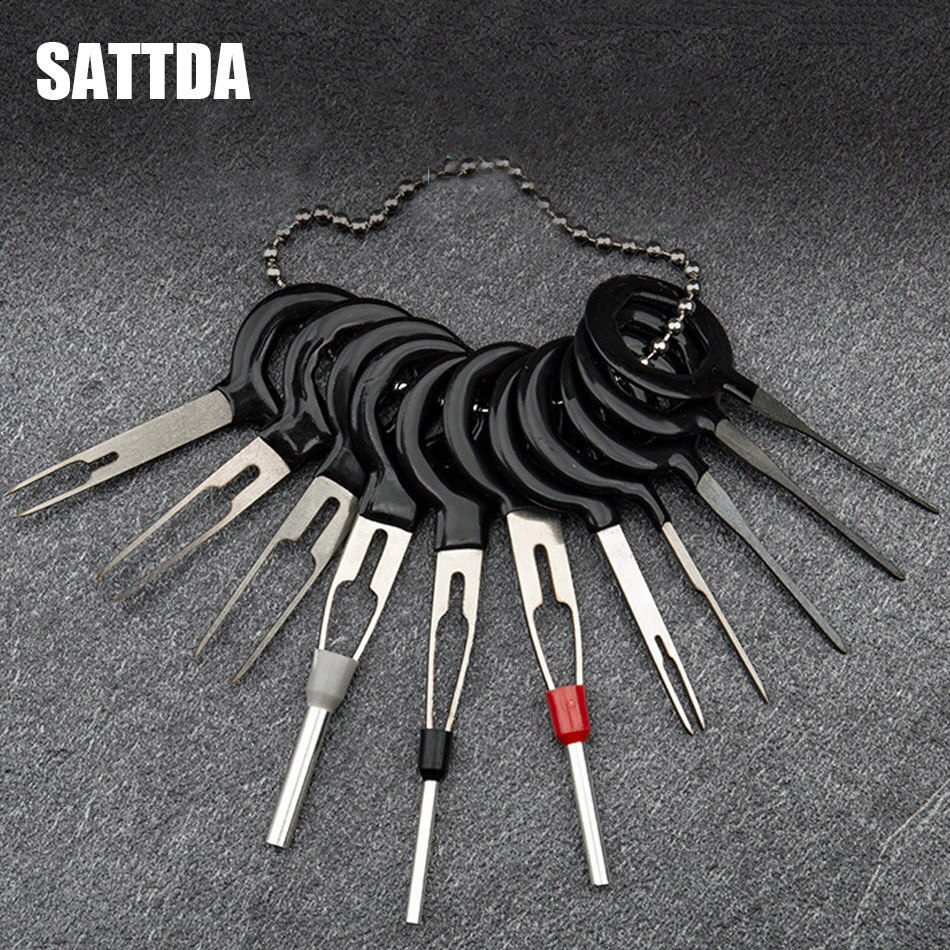 11pcs Terminal Removal Car Electrical Wiring Crimp Connector Pin Extractor Kit Multi-Function Hand Tools Set