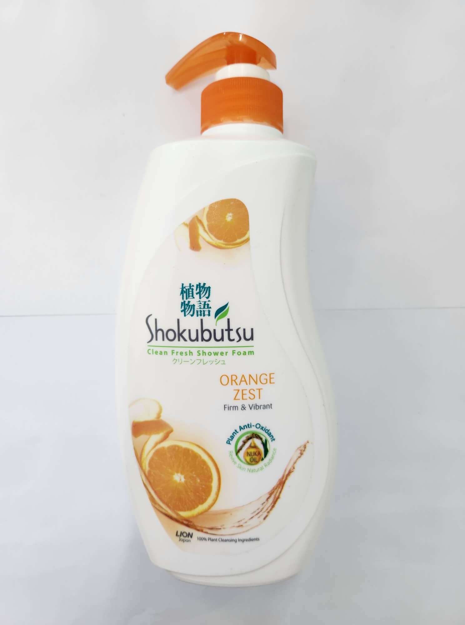 Shokubutsu Clean Fresh Shower Foam Orange Zest Firm & Vibrant 650g