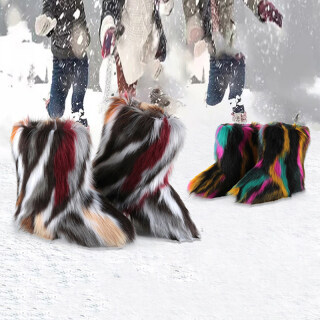 Mode Shop Bốt Chống Trượt Ấm Áp Ngoài Trời Cho Nữ Phong Cách Mới Mùa Thu Và Mùa Đông Thời Trang Bốt Đi Tuyết Tất Cả Trong Một Bằng Lông Lông Vừa Ống Lông Thú thumbnail