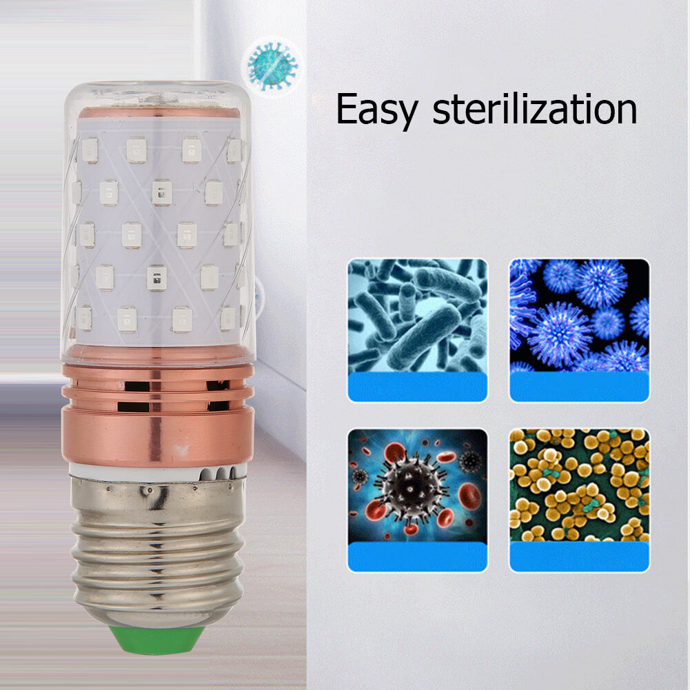 E27 60LED UVC Sterilize Germicidal Corn Lamp Ultraviolet Disinfection Light Bulb