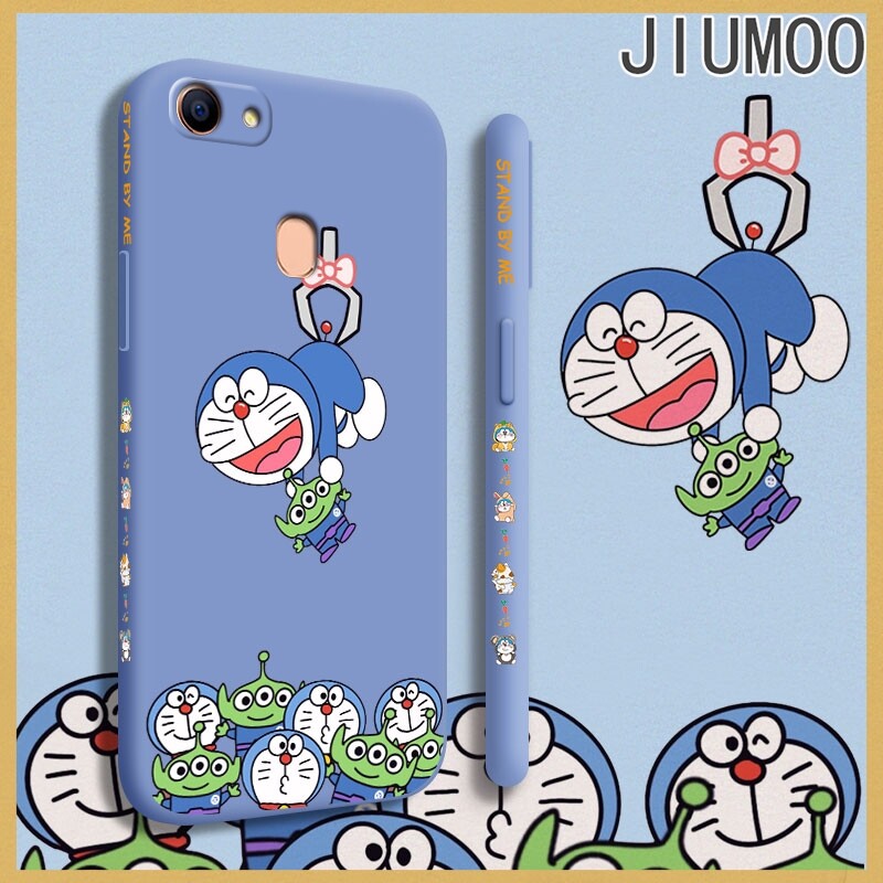 JIUMOO Case For OPPO F5 Youth F7 Pro Case With Cute Lovely Doraemon Cat Bear Shockproof Phone Case Full Back Cover Camera Side Square Edge Soft Silicone Pattern Casing Protection Cases