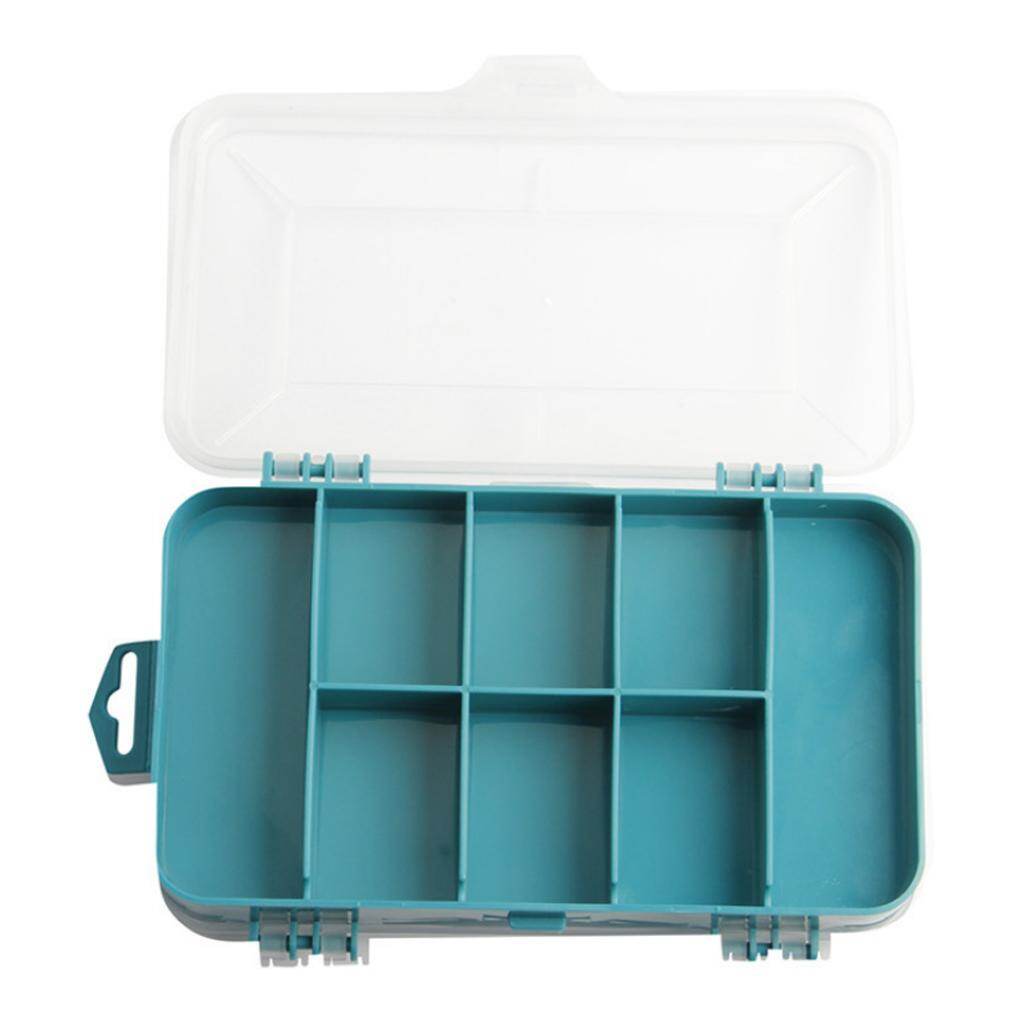 Gazechimp Empty 8 Slots Tools Storage Box Case Screws Nails Nuts Organiser Container for Tool Hardware Thread Fitting Sewing Material