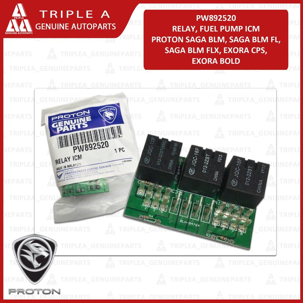 PW892520 Fuel Pump ICM Relay Proton Gen2, Persona, Exora, Saga BLM FLX