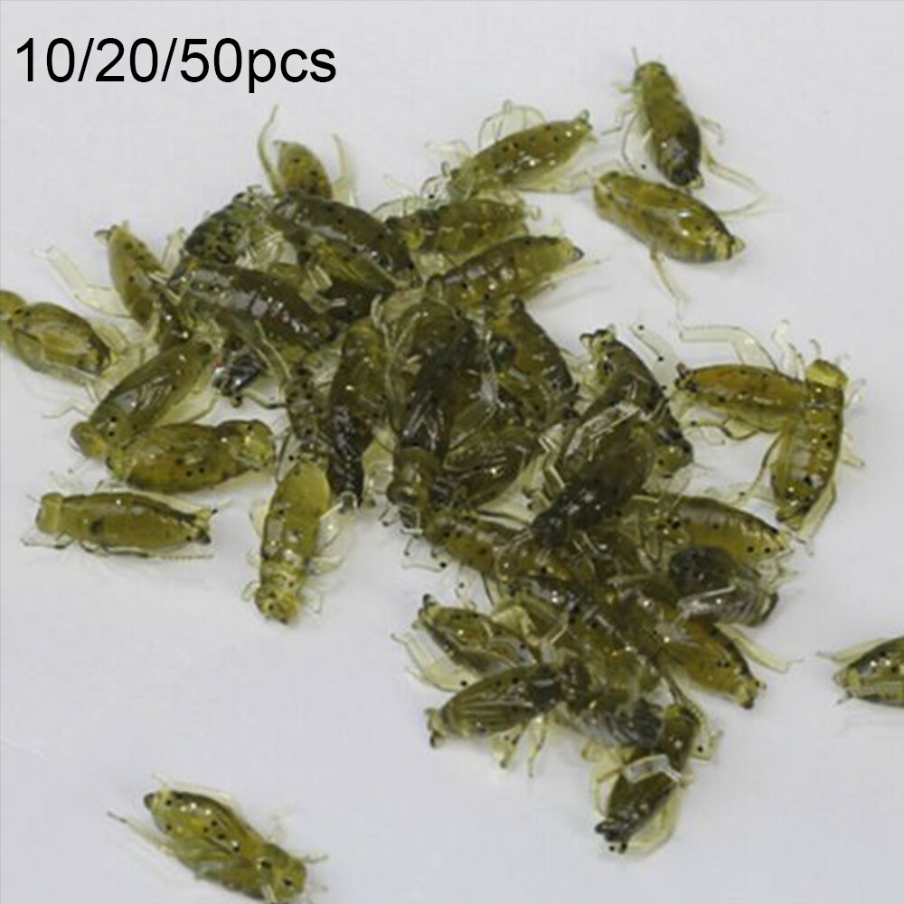 10/20/50pcs/lot Hot Artificial Bionic Bait Portable Silicone cricket lure Soft Insect Bait Crankbait Cricket