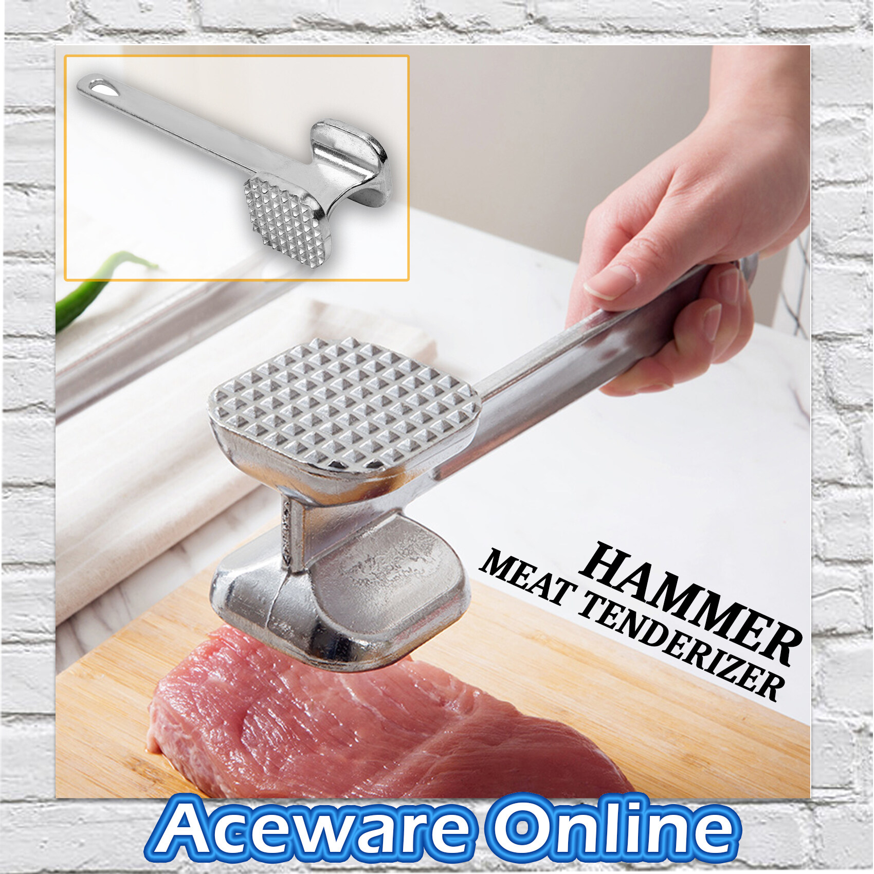 Meat Tenderizer hammer Steak Tenderizer hammer mallet pounder double sided  Beef Hammer Kitchen Hammer 松肉锤 | Lazada