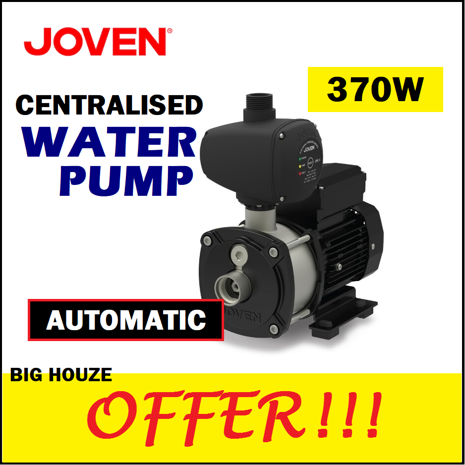 Joven JHP2-30 Centralised Automatic Domestic Water Pump 0.5HP with  Stainless Steel SUS304 Housing | Lazada