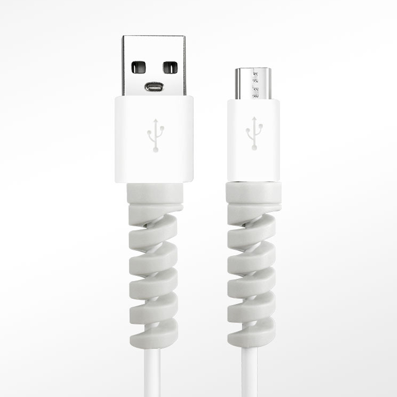Jizetin Silicone Protector Spiral Cable Winder Protector Data Line Cord Protector