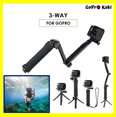3 Way Monopod Tripod Grip Extension Arm Tripod Mount For GoPro Action Camera ( Ship from Malaysia )