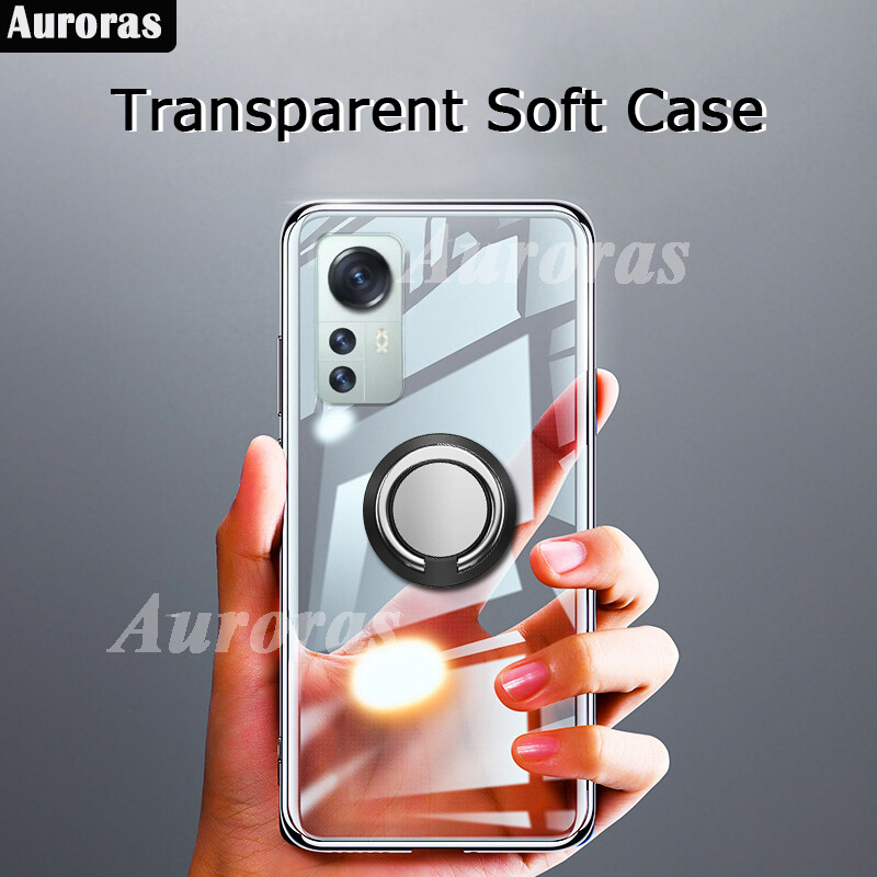 Auroras Ốp Điện Thoại Ốp Toàn Bộ Mi 12T Pro 12 Lite Pro Ốp Đứng Nhẫn Nam Châm Chống Sốc Cho Xe Hơi Ốp Xiaomi 12 Pro Ốp Trong Suốt Vòng Giữ 360 °