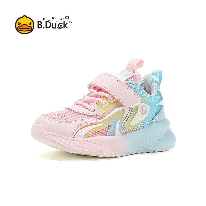 B.Duck Sneakers Comfortable and Lightweight Boys Sneakers Summer Children's Toddler Shoes Little Children's Sneakers Soft Sole Single Net Shoes