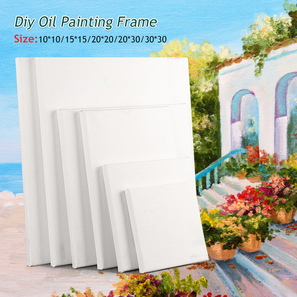 BC Mini Artists Canvas Art Drawing Board Blank Canvas Painting Frame Acrylic Oil Paint Diy Craft Supply School Accessories