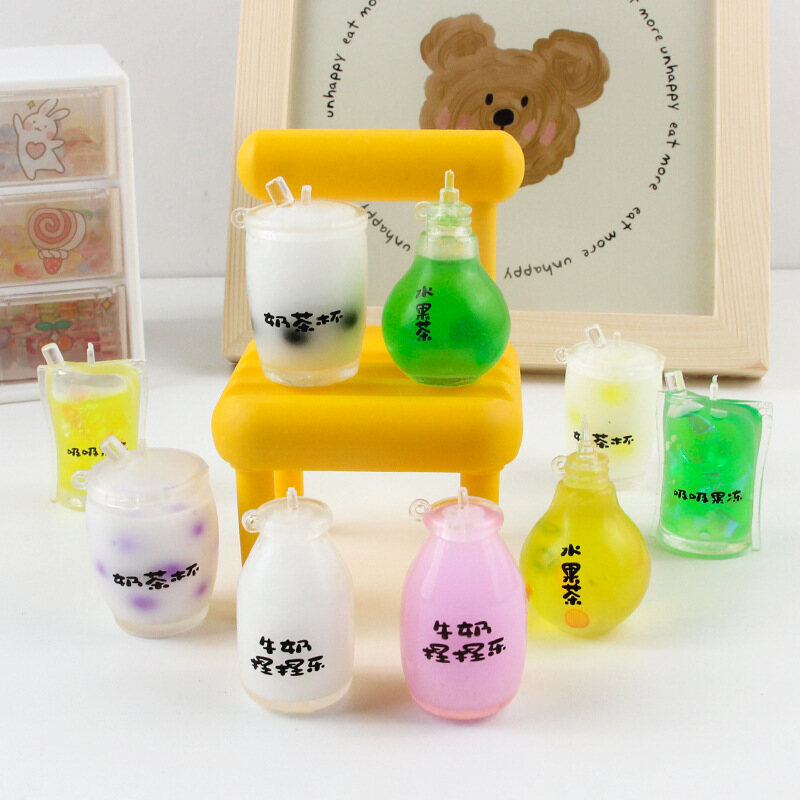 Novelty Vent Squeeze Cup Decompression Toy Milk Tea Cup Decompression Toy PR Mini Milk Cup Pinch Music Creative Children's Toys