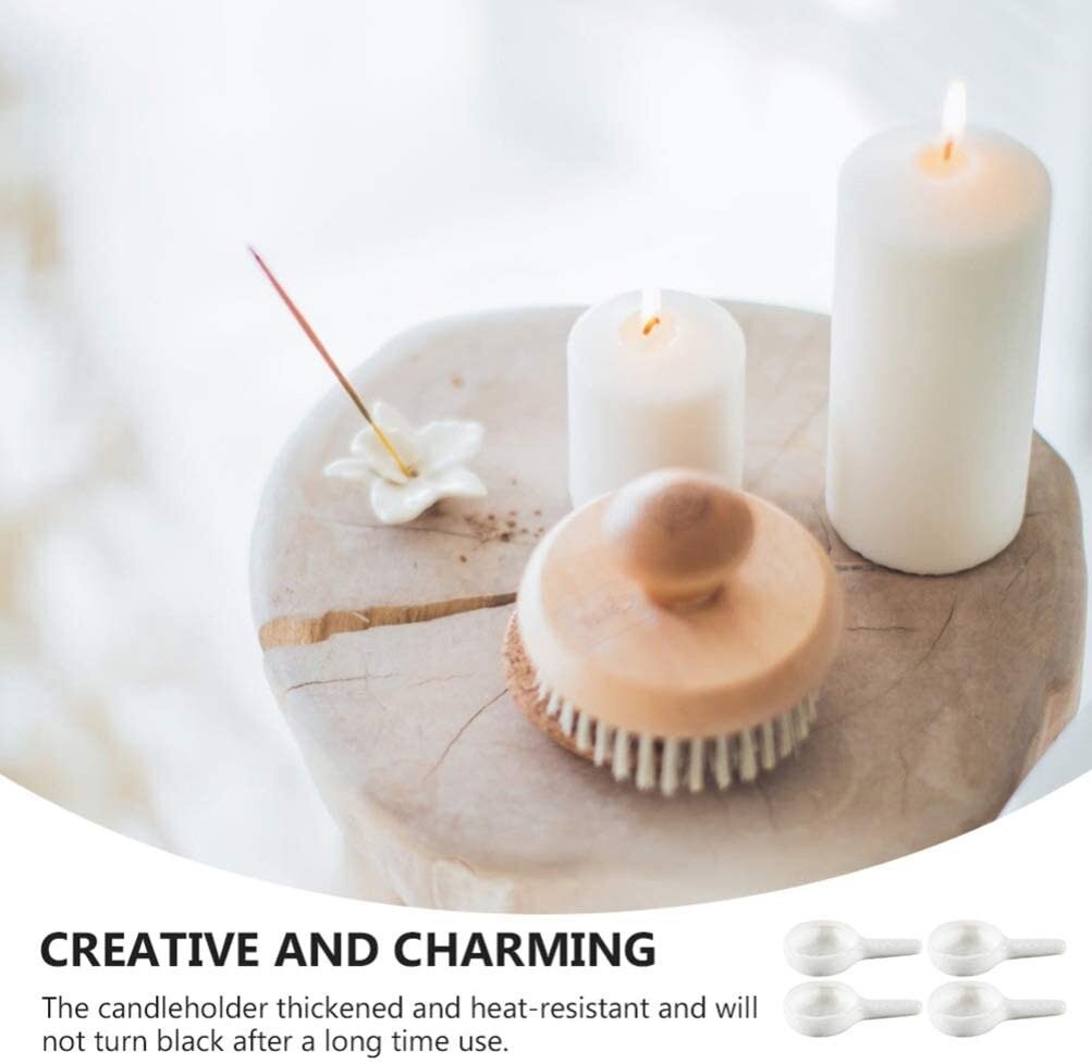 DAFIFY Multi-function Porcelain Dipping Soy Sauce Dishes Spoon and Matte Ceramic  Little Candle Spoons