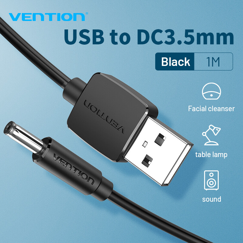 【Thanh Toán Khi Nhận Hàng】vention Đầu Nối USB Sang DC 3.5Mm USB A Đực Sang 3.5, Bộ Chuyển Đổi Sạc Nguồn 5V Cáp Nguồn Cho Quạt HUB USB Cáp Điện