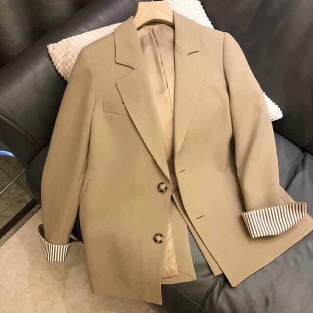 Suit jackets for women korean style 2021 retro street style minimalist casual blazers