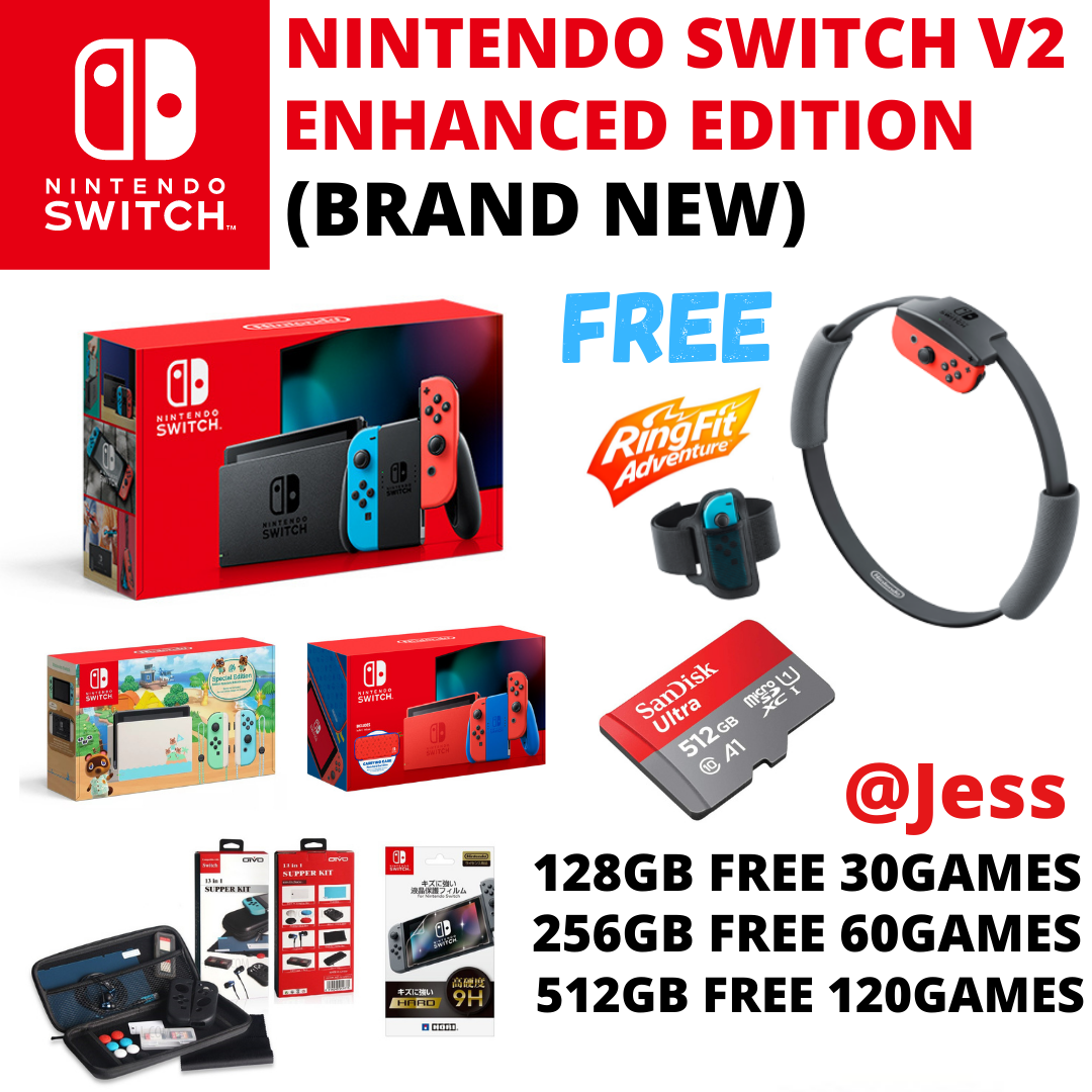 Nintendo Switch V2 Enhanced Edition With Free Games Ringfit Sx Core Lazada Nintendo Switch V2 Enhanced Edition With Free Games Ringfit Sx Core Lazada