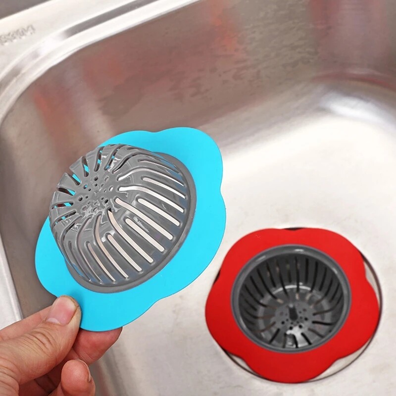 Flower-shaped plastic kitchen sink filter, shower sink drain pipe filter cover, kitchen accessories