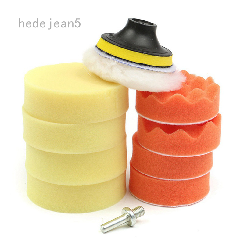 Hedejean5 10 Cái Phớt Đánh Bóng 3 + Bộ Đệm Tay Với Đầu Cặp Khoan Cho Dụng Cụ Đánh Bóng Xe X6R6