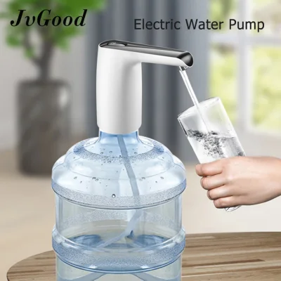 JvGood Electric Water Dispenser Pump Automatic Electric Drinking Water Bottle Pump Mini Switch Wireless Rechargeable With Micro USB Cable