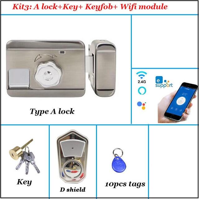 Intelligent Door Lock Video Intercom Compatible Electric Lock Or Wireless Remote Control ID Lock 125Khz Ess Control Lock