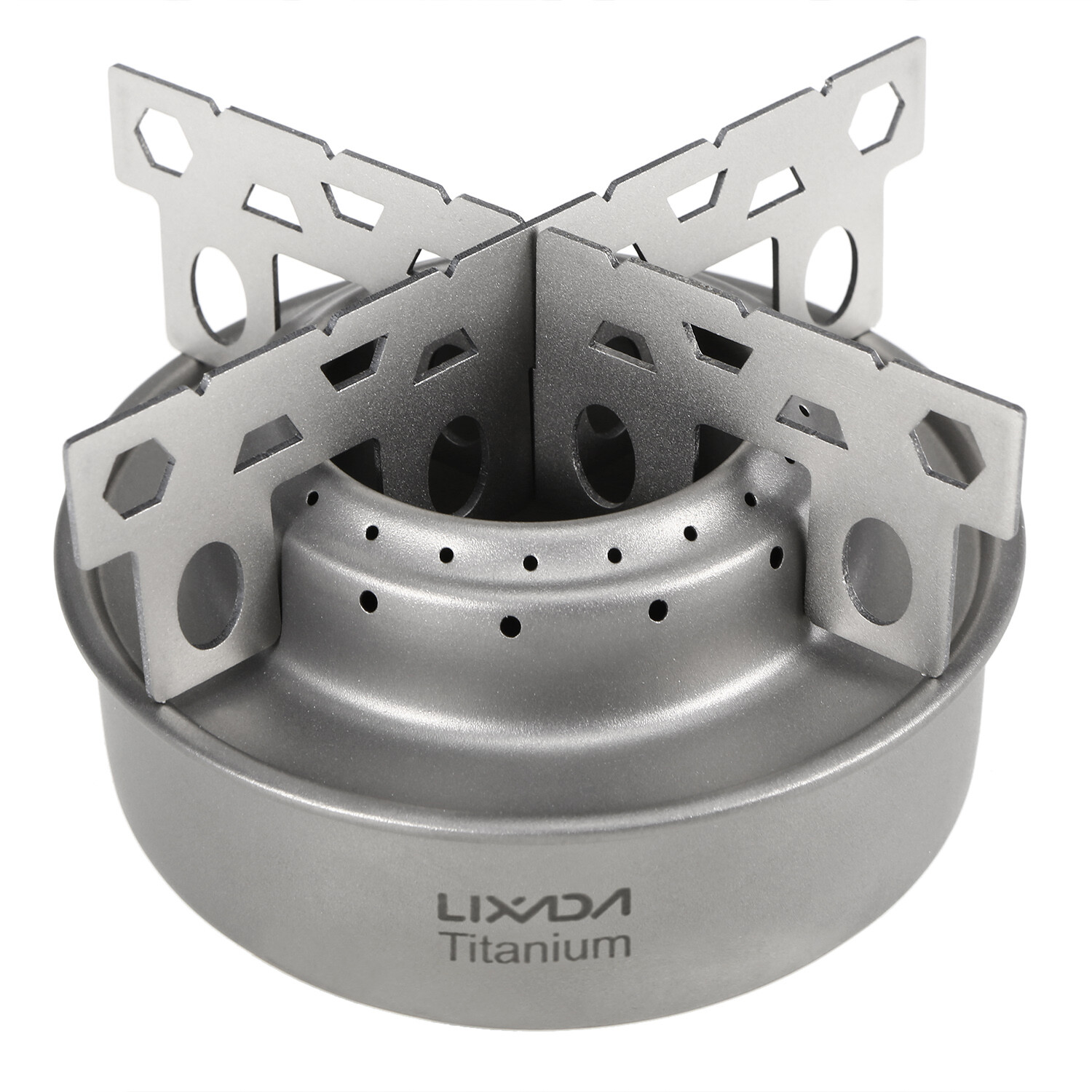Outdoor Camping Titanium Mini Alcohol Stove with Cross Stand Stove Rack Support Stand