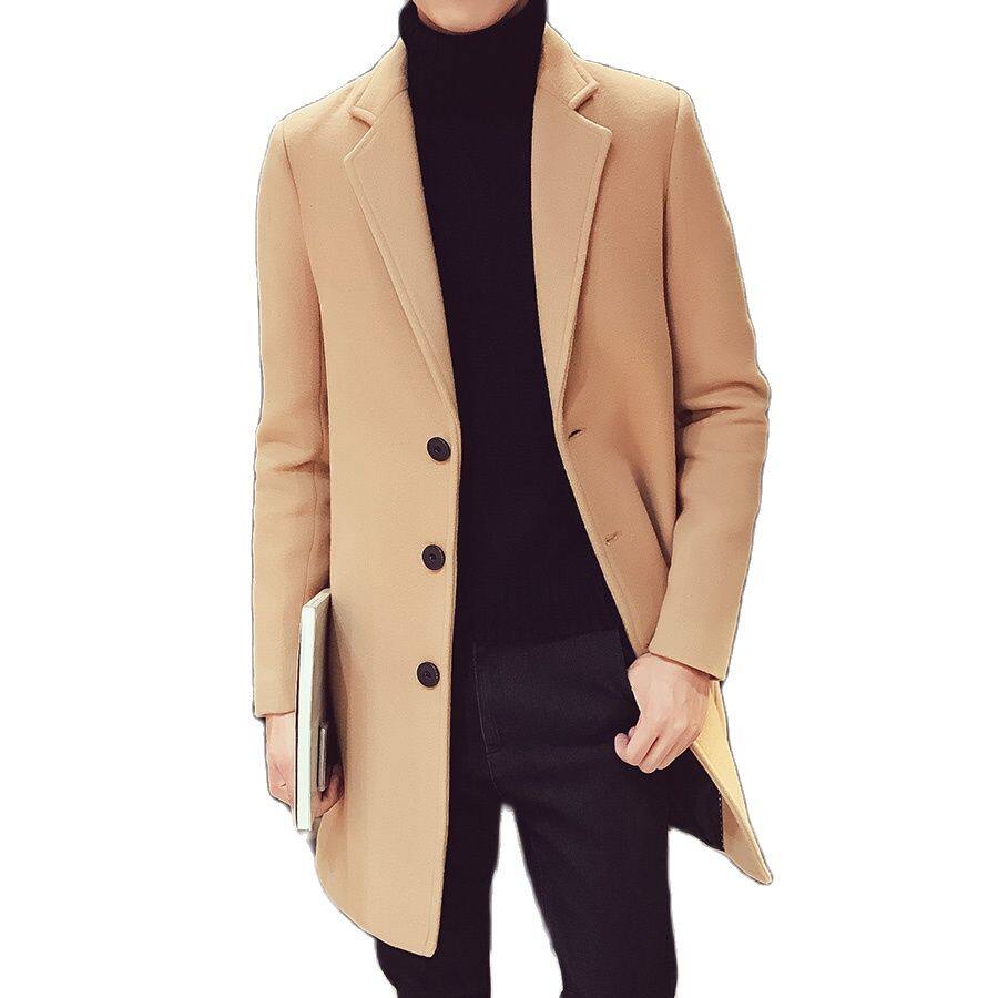 long woolen coat for men