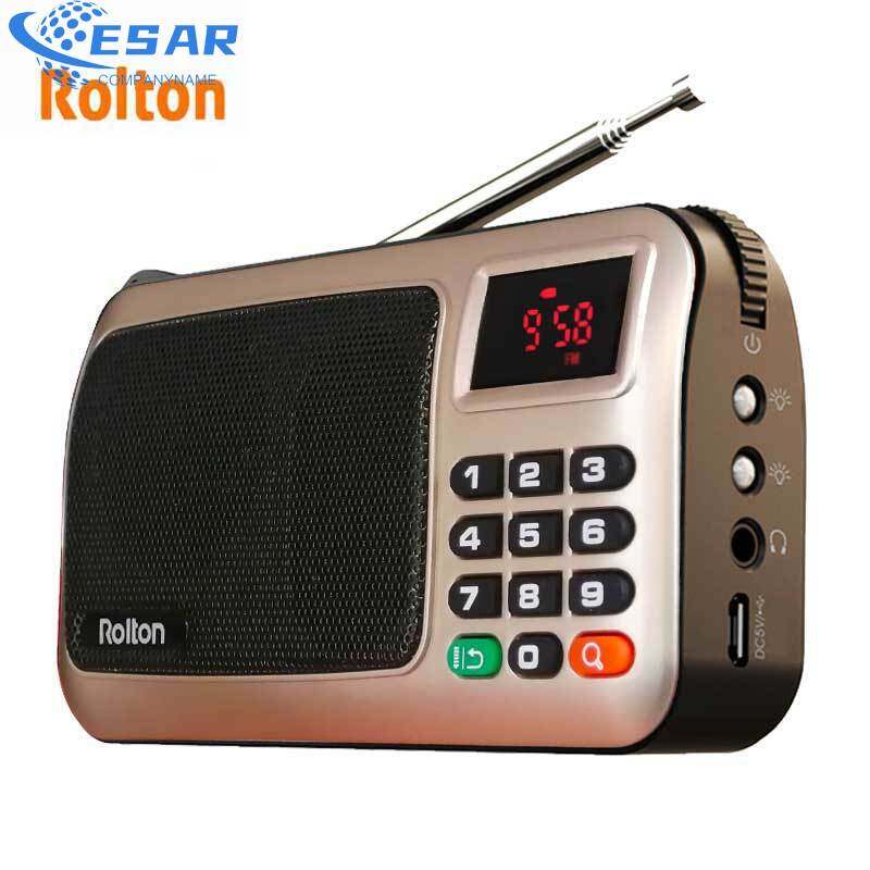 Rolton W405 Digital Mini Mp3 Music Player Portable Fm Radio Speaker Tf Usb Disk Player With Flashlight