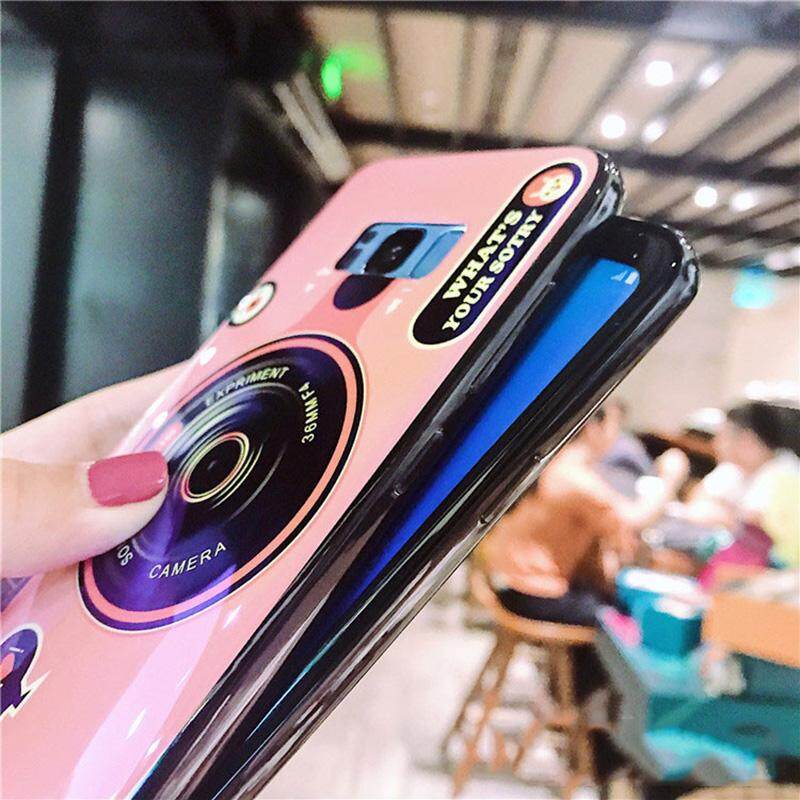 Zeallion Cho [[Samsung Galaxy S7 Edge S8 S9 Plus S10 5G S10e Note 8 9 10 Pro] Blu-ray Máy Ảnh Hoa Văn ốp Mềm Mại Ốp Lưng Điện Thoại Có Đế Đứng