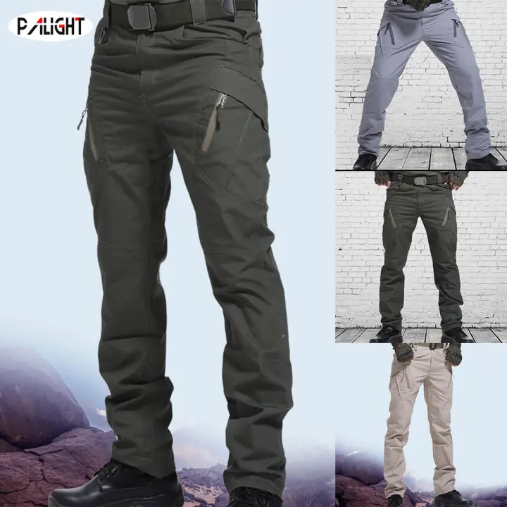 cargo pants with long belt