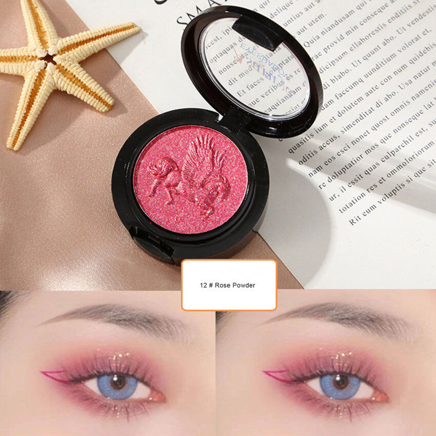 EyeShadow riasan mata satu pemulas mata, Eyeshadow merah mudah dipakai