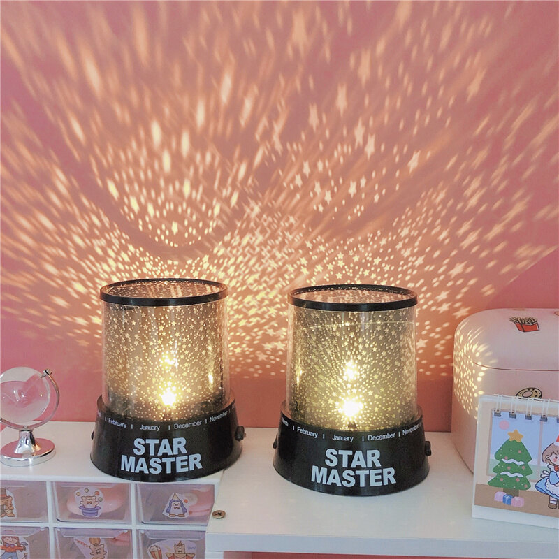 LED Moon Star Night Light Romantic Sky Starry Projector Light for Home Children Room Sleep Lights Table Lamp